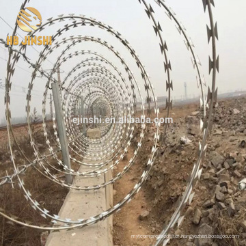 15 M Per Roll Hot DIP Galvanized Concertina Razor Wire